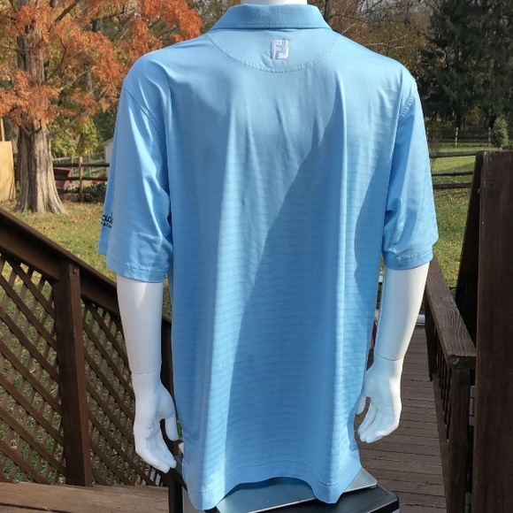 FJ FootJoy Mens Polo Shirt XL The Glades Golf & Country Club Blue Short Sleeve - Picture 3 of 9